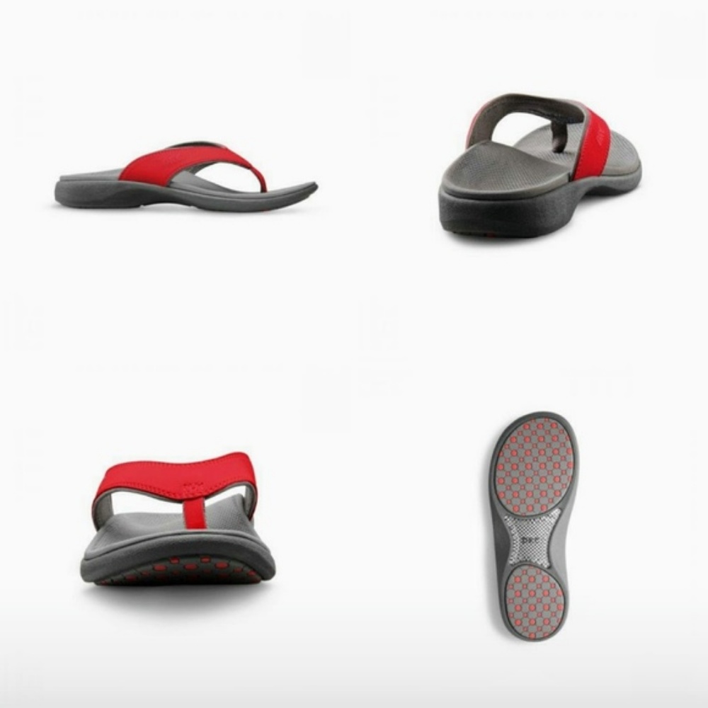 Flip Flop Orthotic Support Sandal, Red